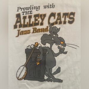 Vintage Alley Cats Jazz Graphic T Shirt Hanes Boxy XL